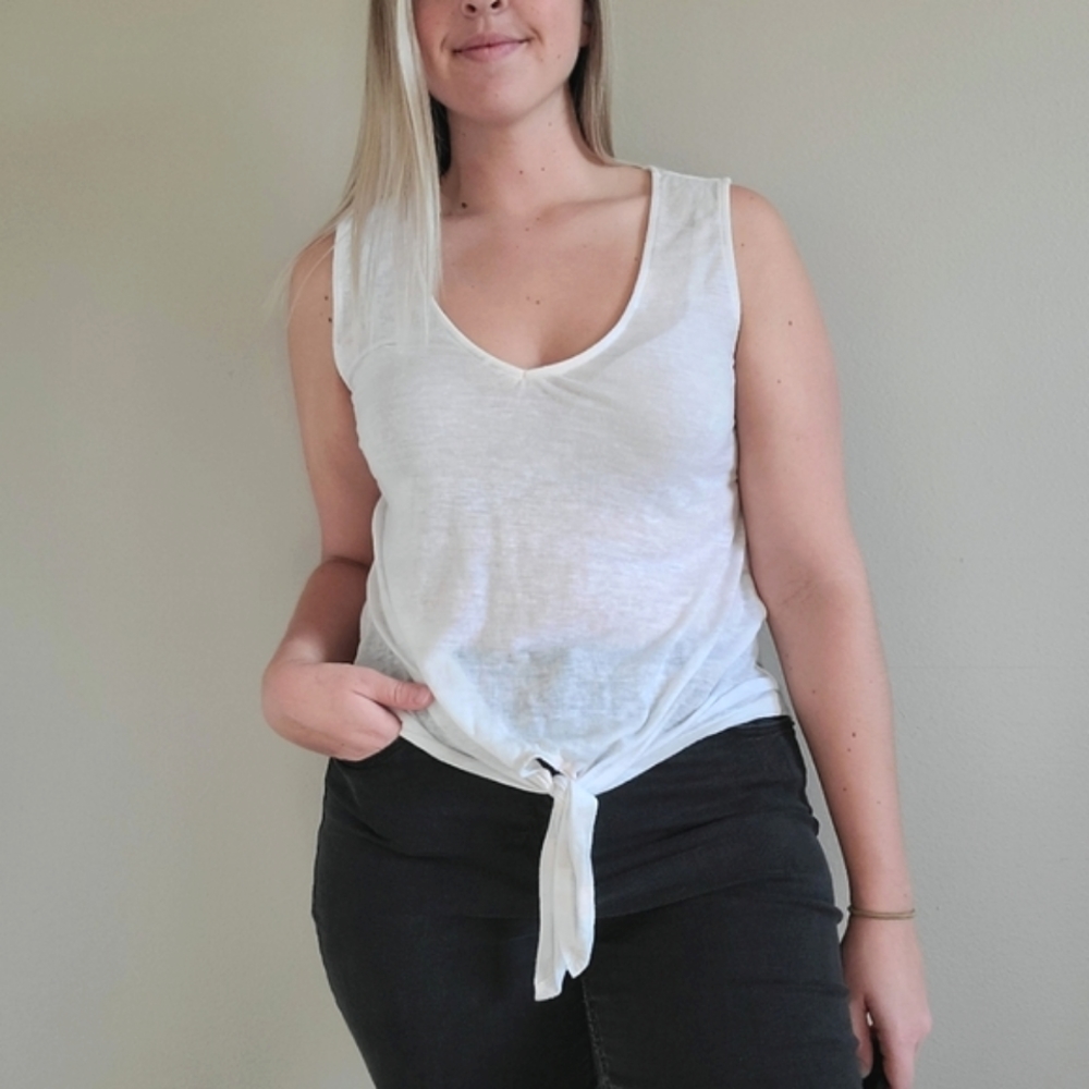 Lucky Brand Camo Print Tie Tank Top